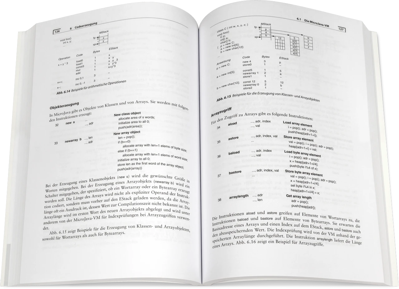 Blick ins Buch: Compilerbau - Grundlagen und Anwendungen