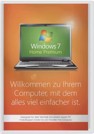 Windows 7 Home Premium 64 Bit SP1 - System Builder-Version - Vollversion - ohne Microsoft-Support / &nbsp; , 