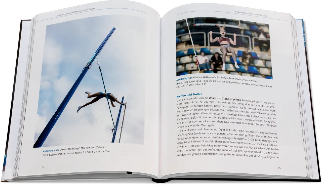 Blick ins Buch: Sportfotografie - Action und Emotionen in mitreißenden Bildern einfangen