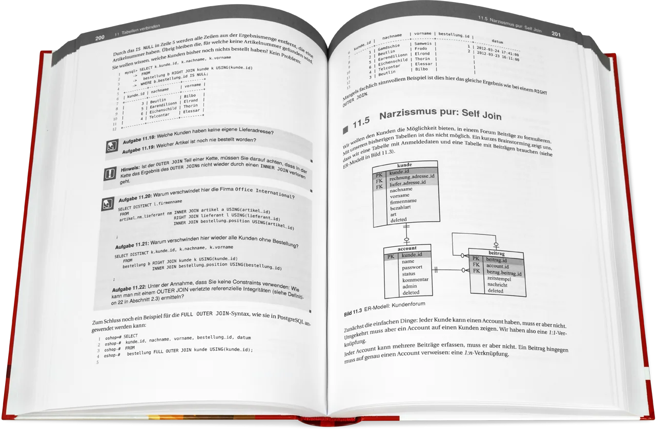 Blick ins Buch: SQL - Der Grundkurs für Ausbildung und Praxis