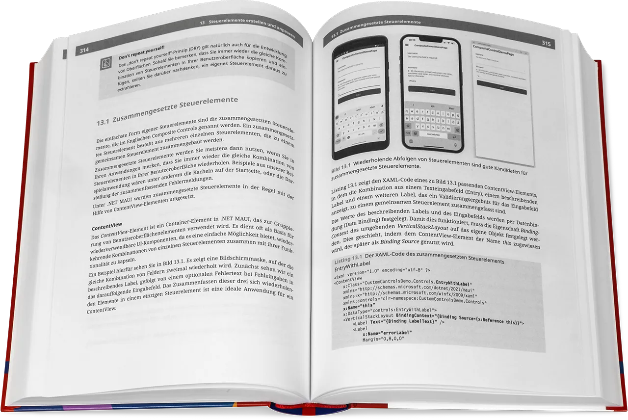 Blick ins Buch: Cross-Plattform-Apps mit .NET MAUI entwickeln