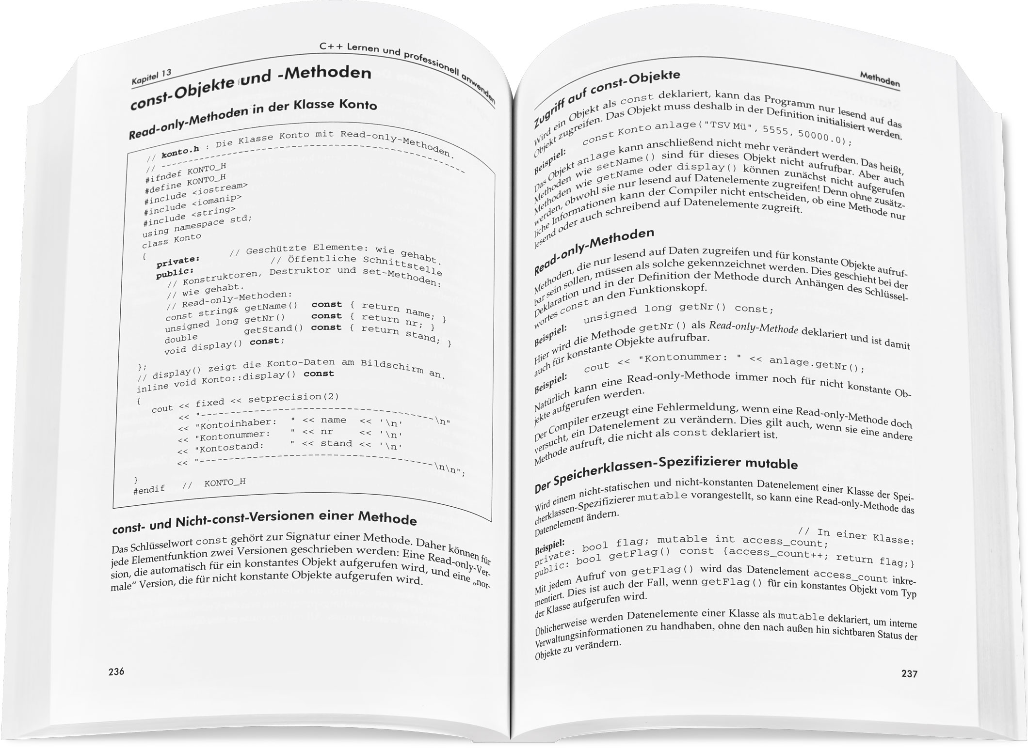 Blick ins Buch: C++ Lernen und professionell anwenden