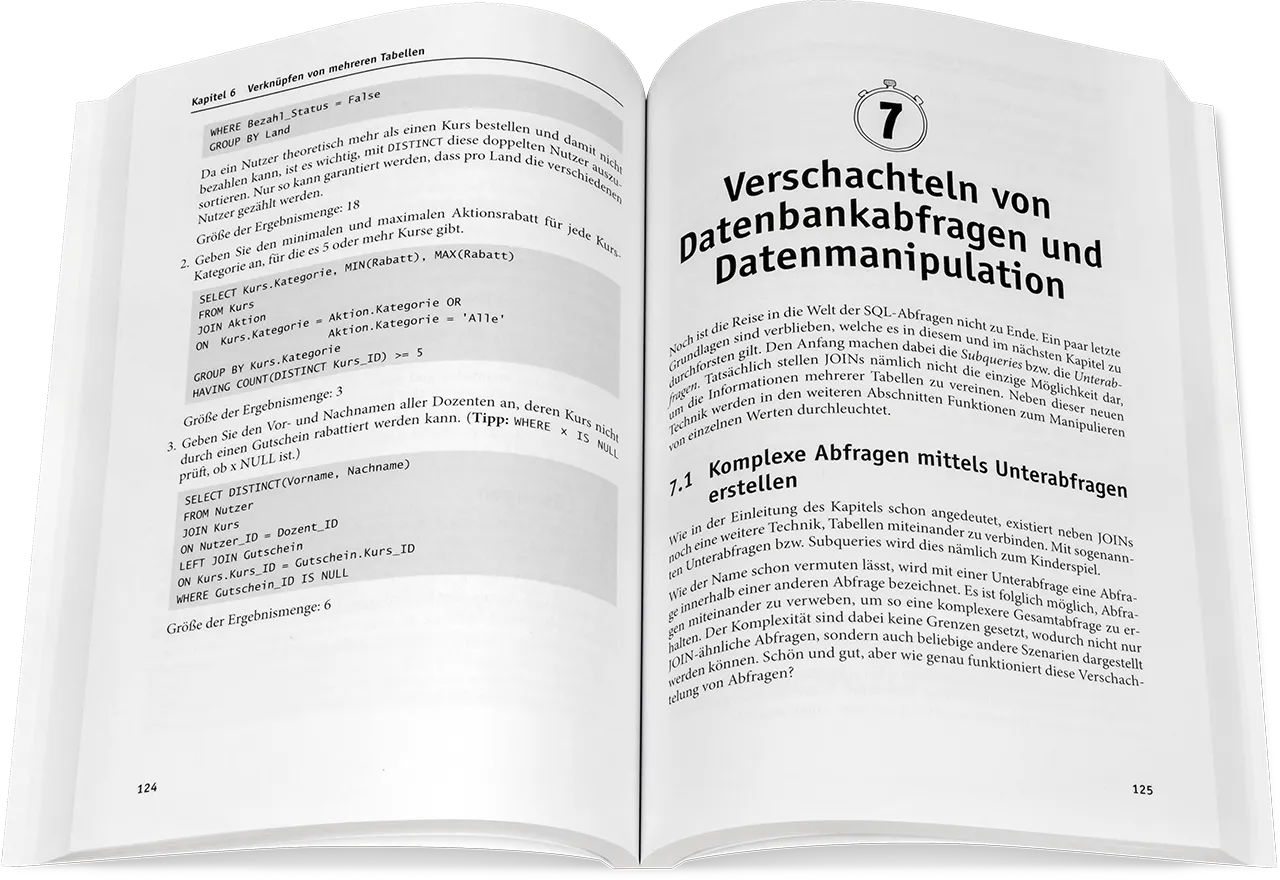 Blick ins Buch: SQL Schnelleinstieg