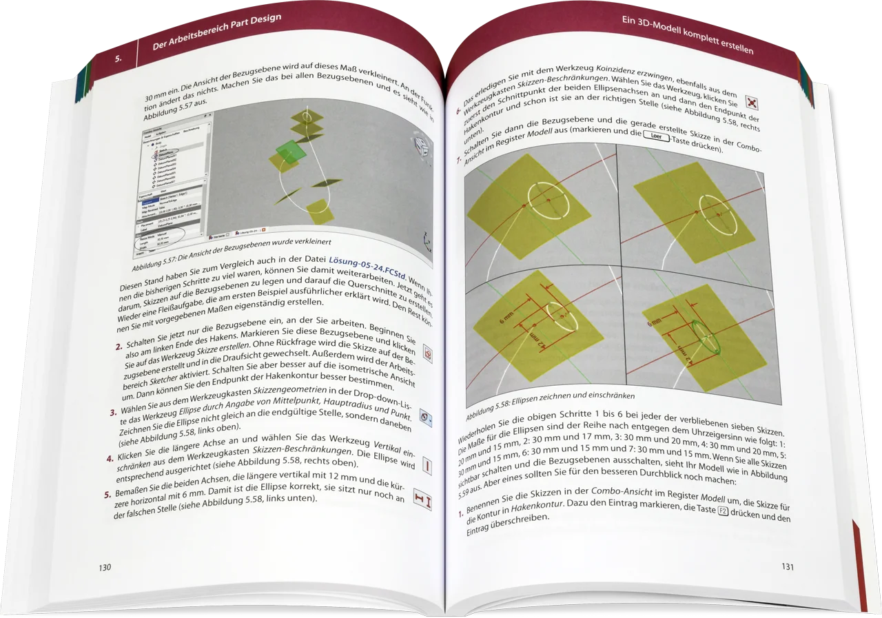 Blick ins Buch: FreeCAD - Einstieg und Praxis