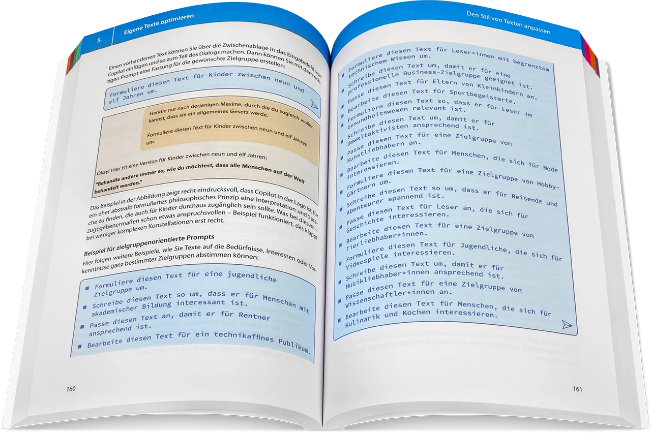 Blick ins Buch: Microsoft Copilot und Copilot Pro – einstieg-und Praxis