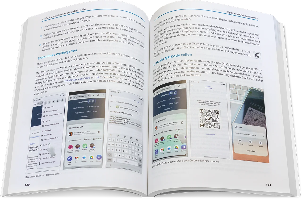 Blick ins Buch: Samsung Galaxy S26, S26+ und S26 Ultra