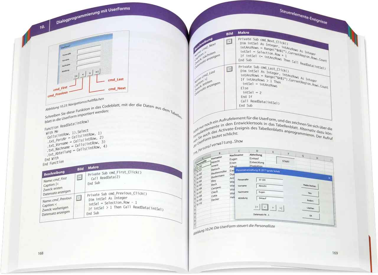 Blick ins Buch: Excel VBA-Programmierung