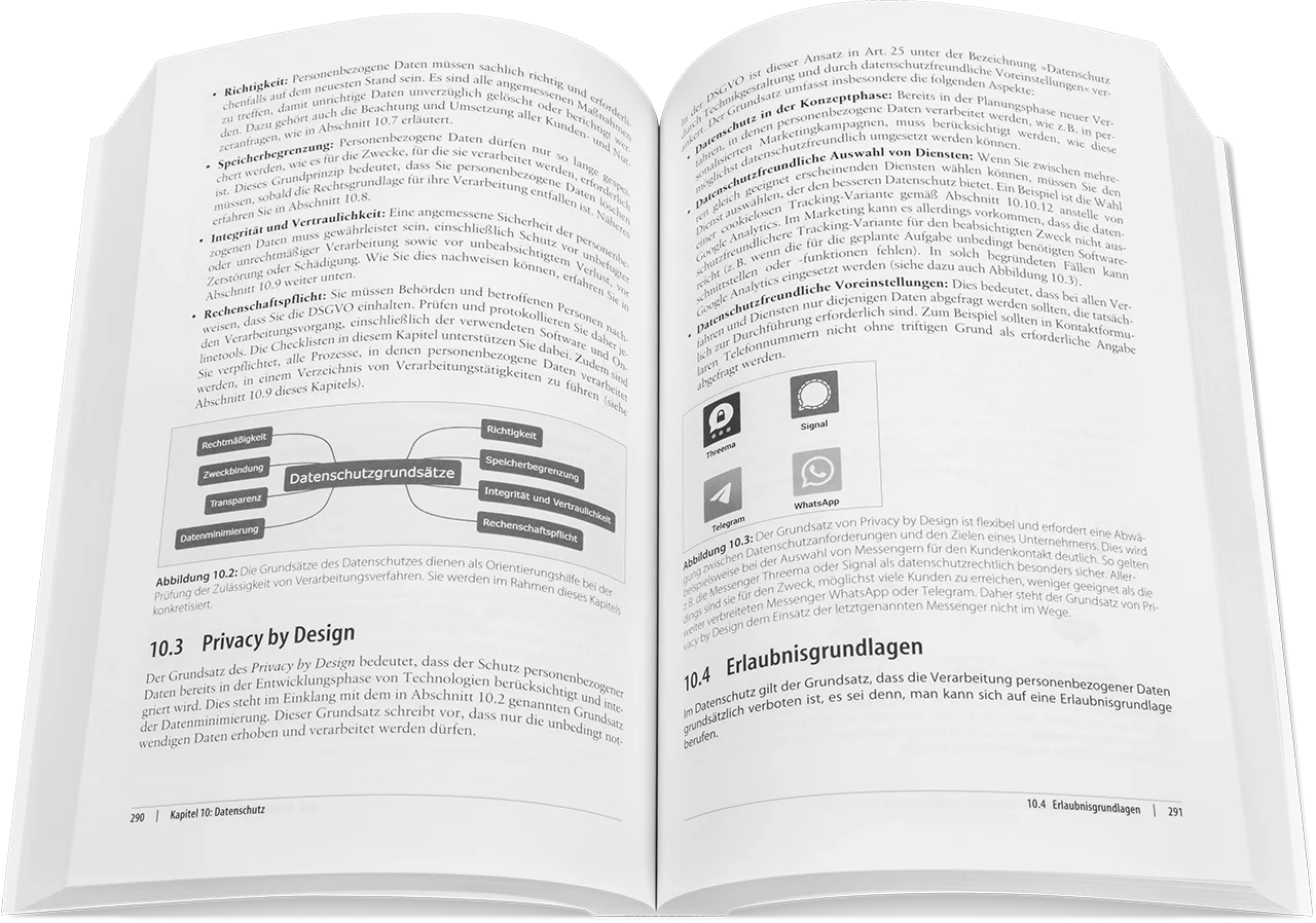 Blick ins Buch: Recht für Online-Marketing und KI