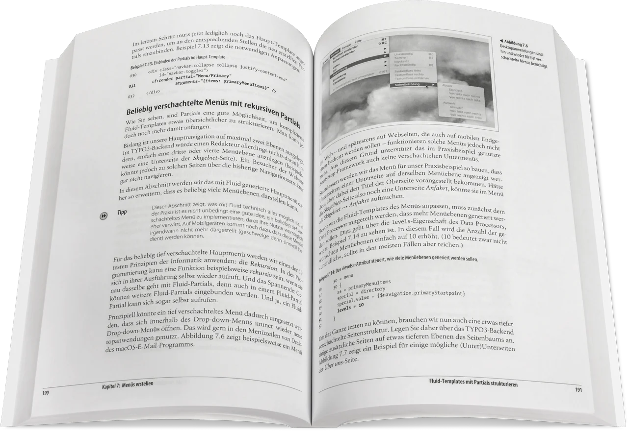 Blick ins Buch: Praxiswissen TYPO3 CMS 13 LTS