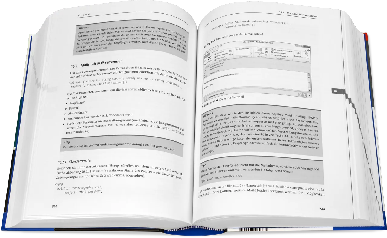 Blick ins Buch: PHP 8 und MySQL - Das umfassende Handbuch