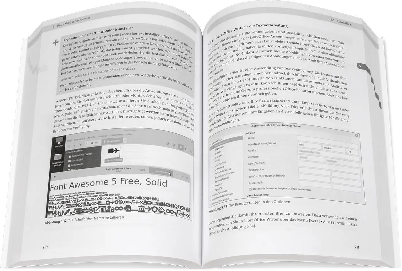 Blick ins Buch: Einstieg in Linux Mint 22