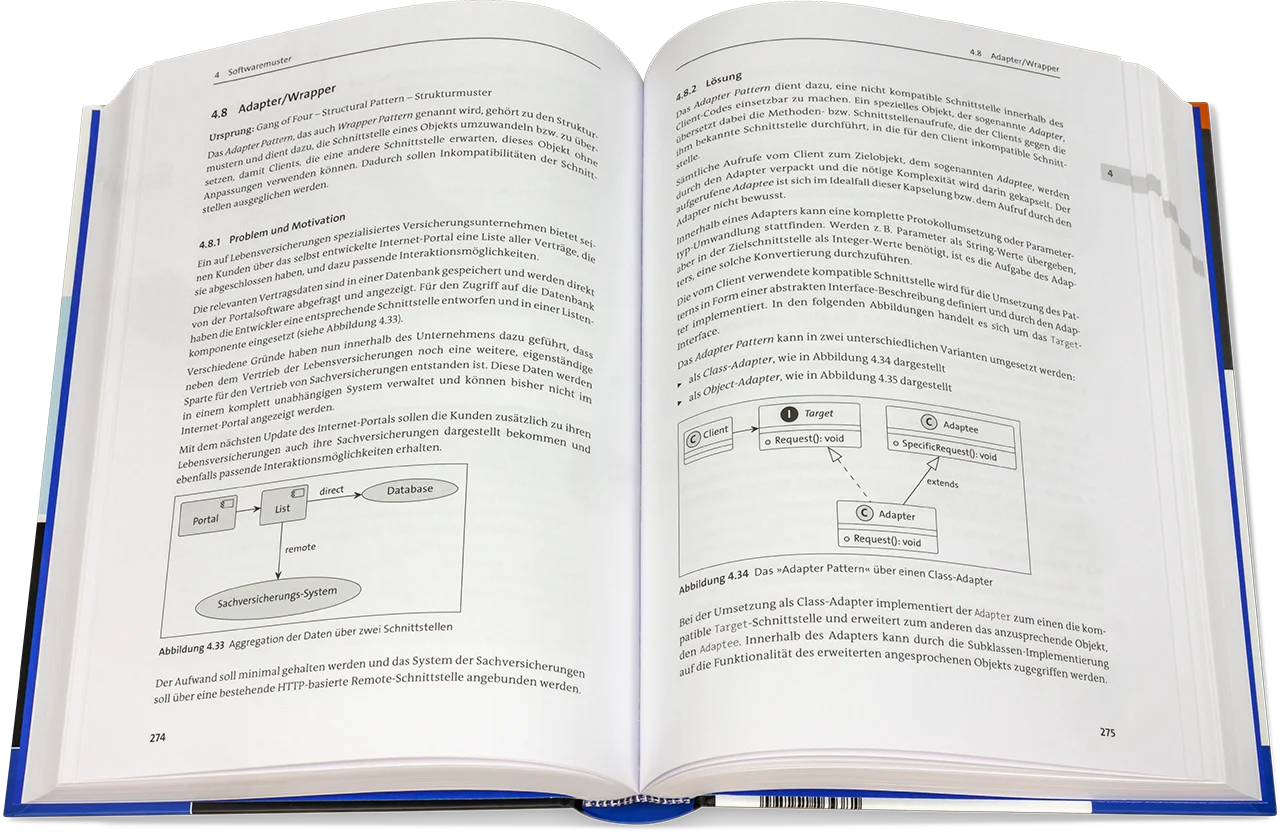 Blick ins Buch: Softwaredesign und Entwurfsmuster - Das umfassende Handbuch