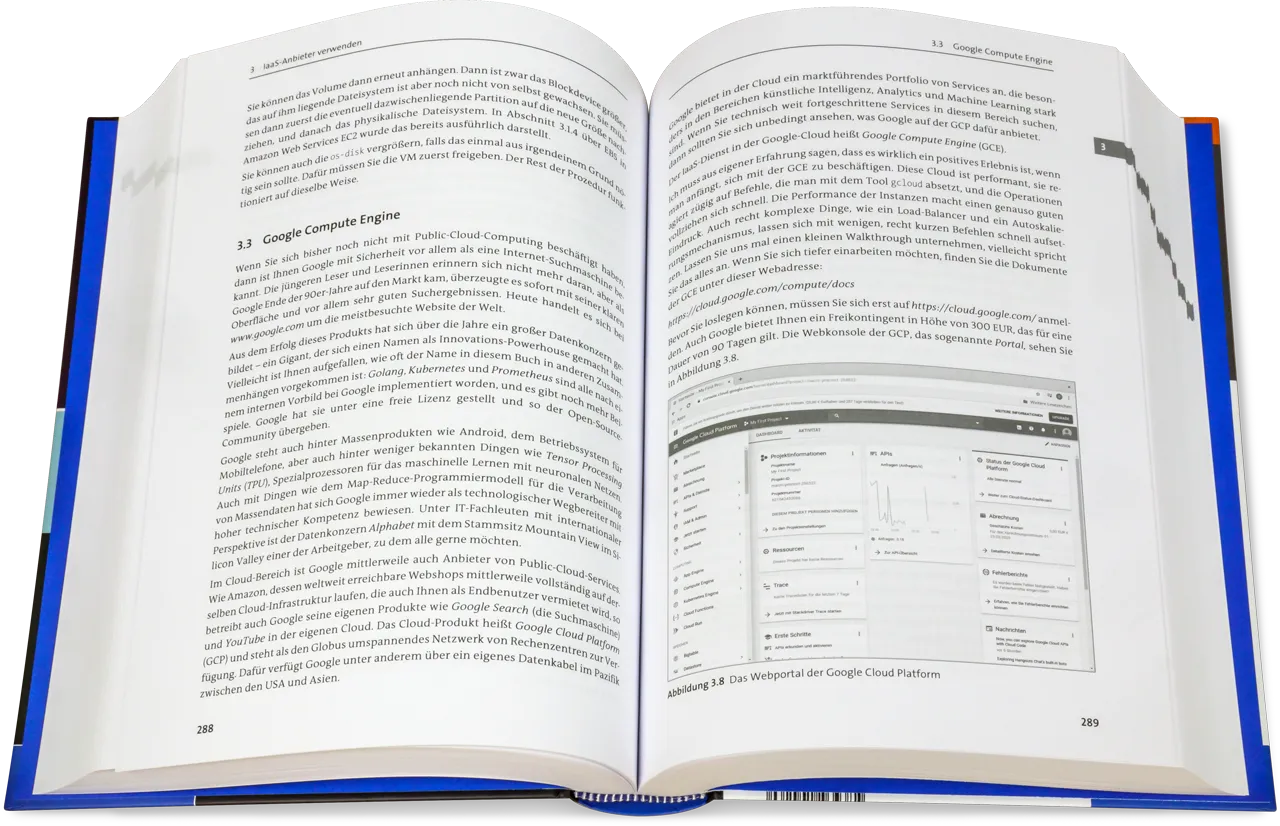Blick ins Buch: Cloud-Infrastrukturen - Das umfassende Handbuch