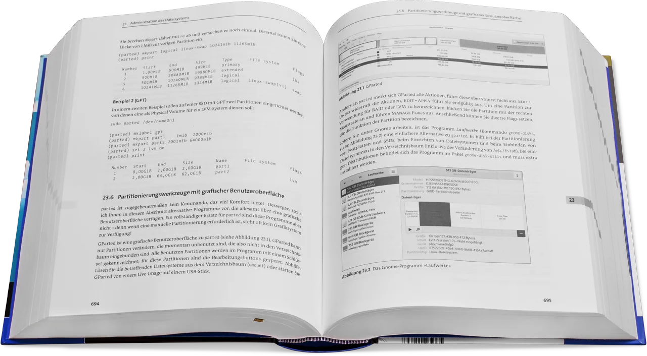 Blick ins Buch: Linux - Das umfassende Handbuch