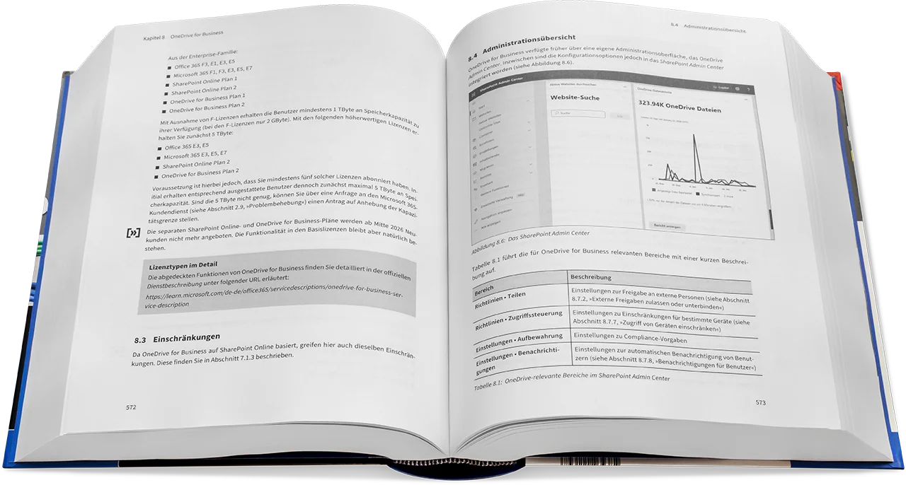 Blick ins Buch: Microsoft 365 Das umfassende Handbuch