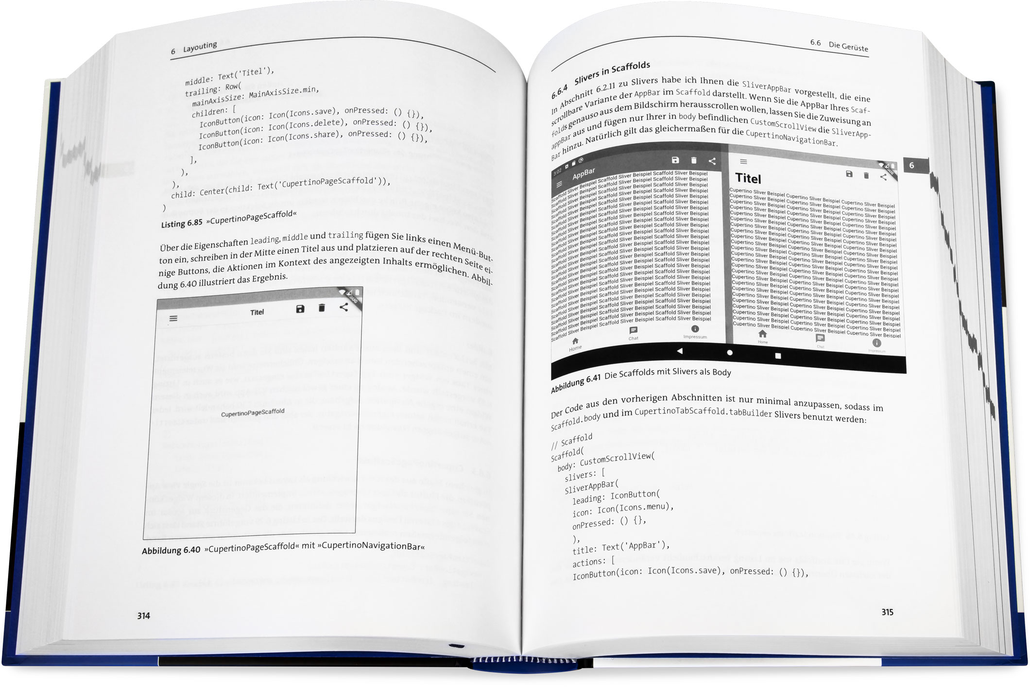Blick ins Buch: Flutter und Dart - Das umfassende Handbuch