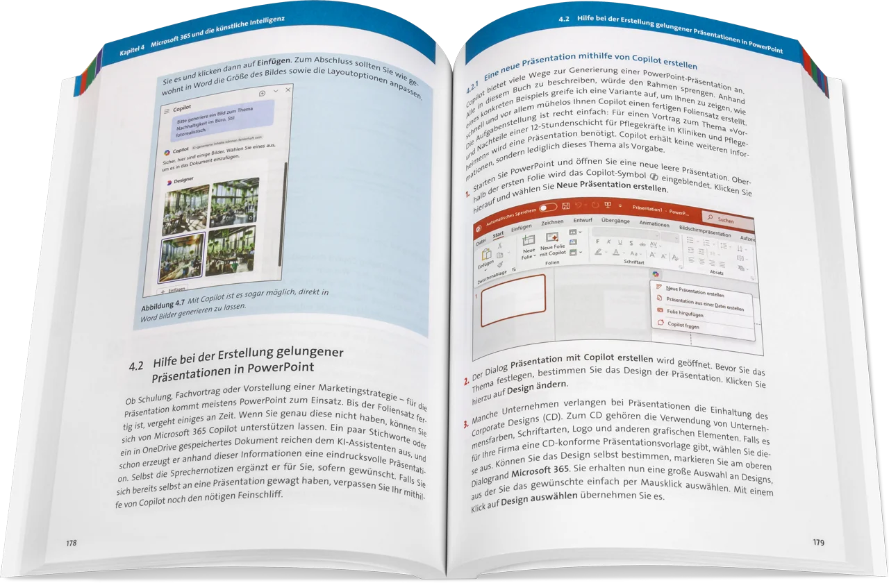 Blick ins Buch: KI im Büro - Die besten Tipps und Tricks für die Arbeit am PC
