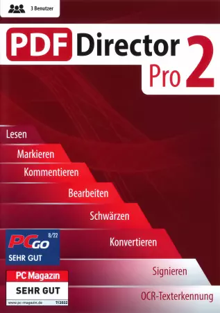 PDF Director Pro 2 - Dauerlizenz für 3 PCs