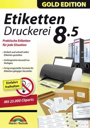 Etiketten Druckerei 8.5 - Gold Edition