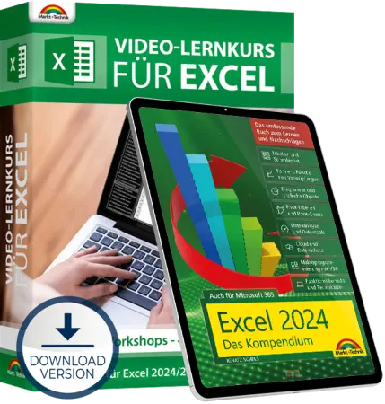Excel: Video-Lernkurs + Buch Excel 2024 - Das Kompendium