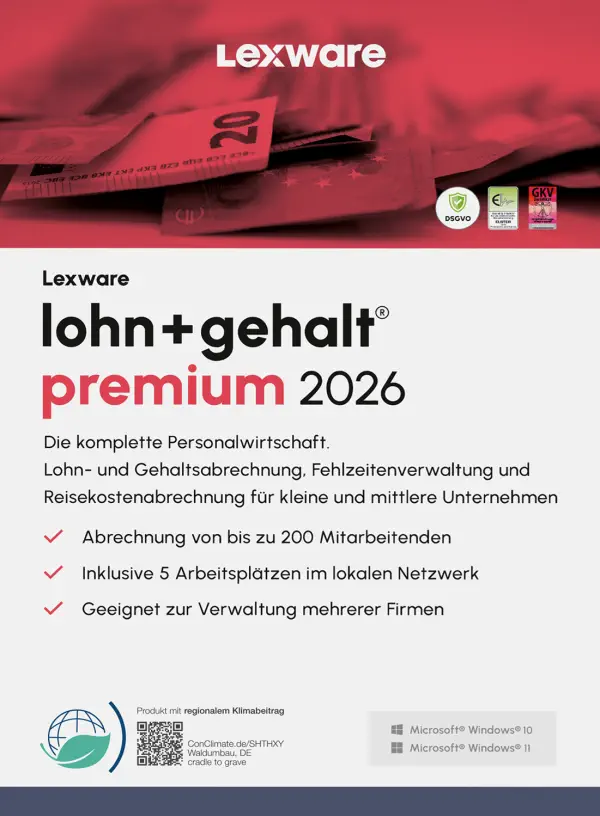 lohn+gehalt premium 2026 Jahresversion