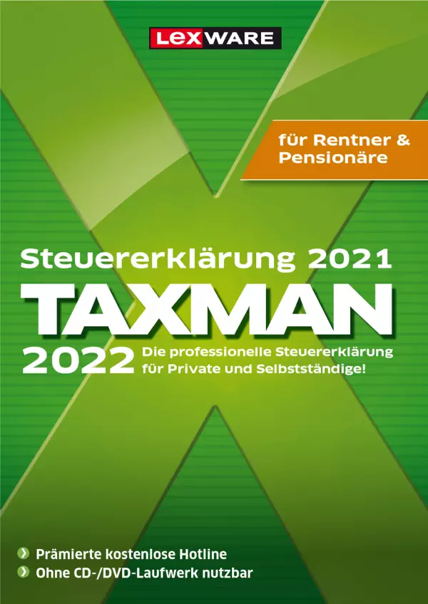 TAXMAN 2022 für Rentner & Pensionäre