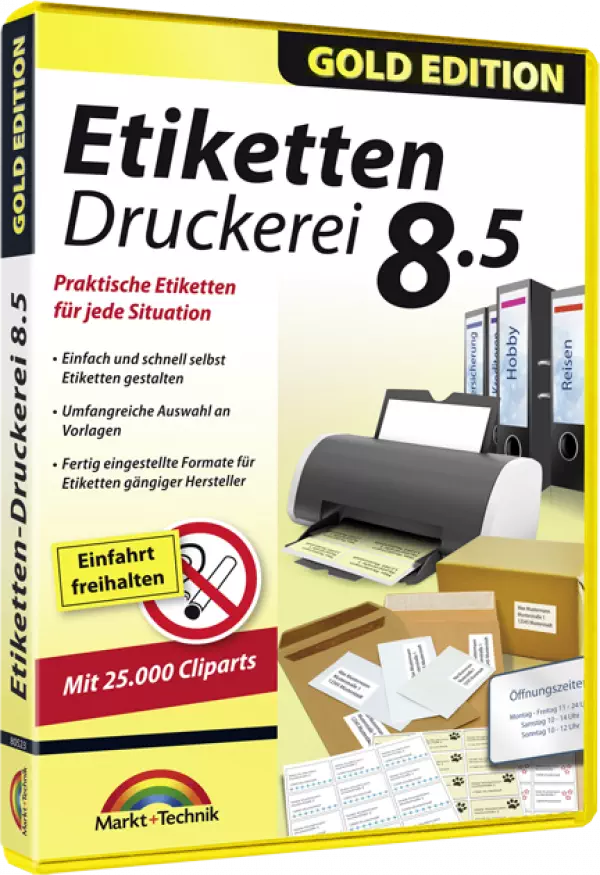 Etiketten Druckerei 8.5 - Gold Edition