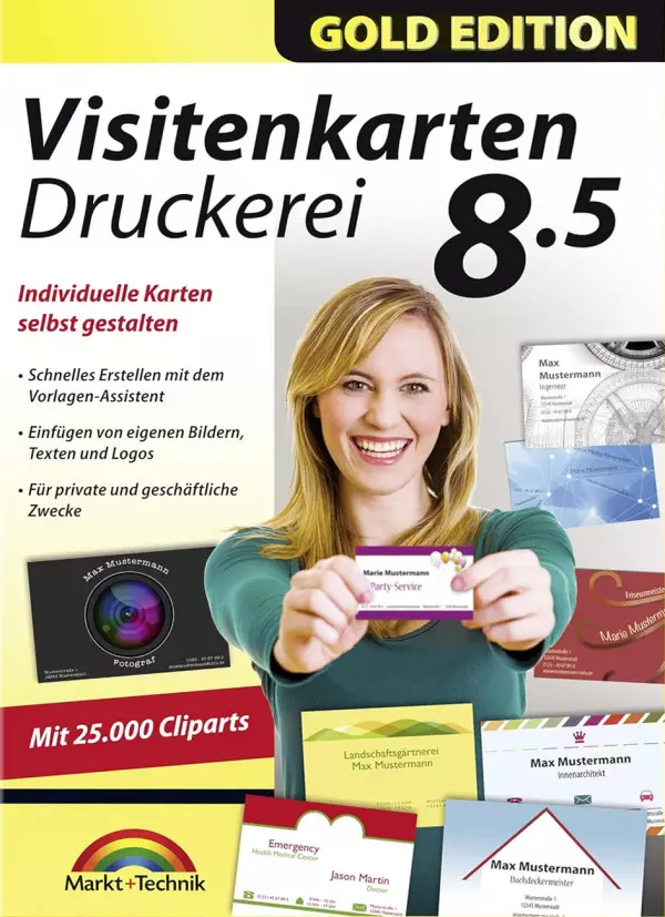 Visitenkarten-Druckerei 8.5 - Gold Edition
