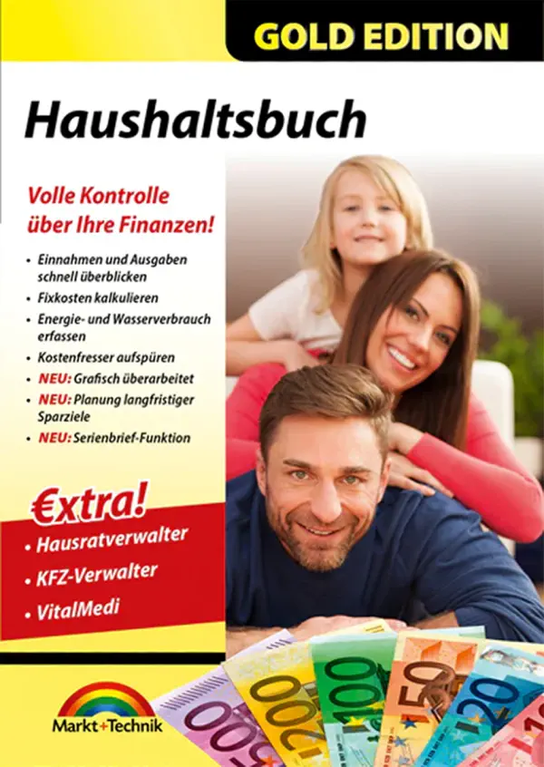 Haushaltsbuch 2025 - Gold Edition