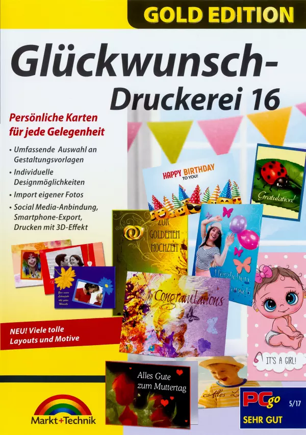 Glückwunsch-Druckerei 16 - Gold Edition