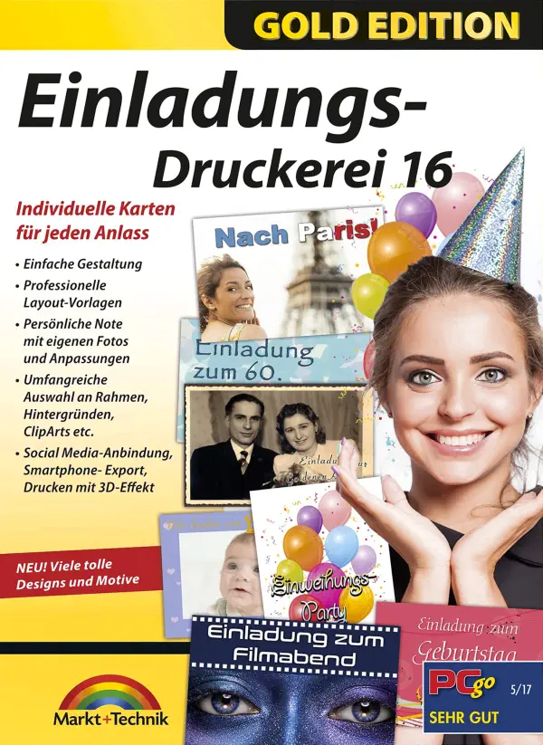 Einladungs-Druckerei 16 - Gold Edition