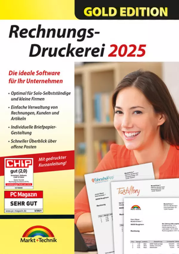 Rechnungs-Druckerei 2025 - Gold Edition
