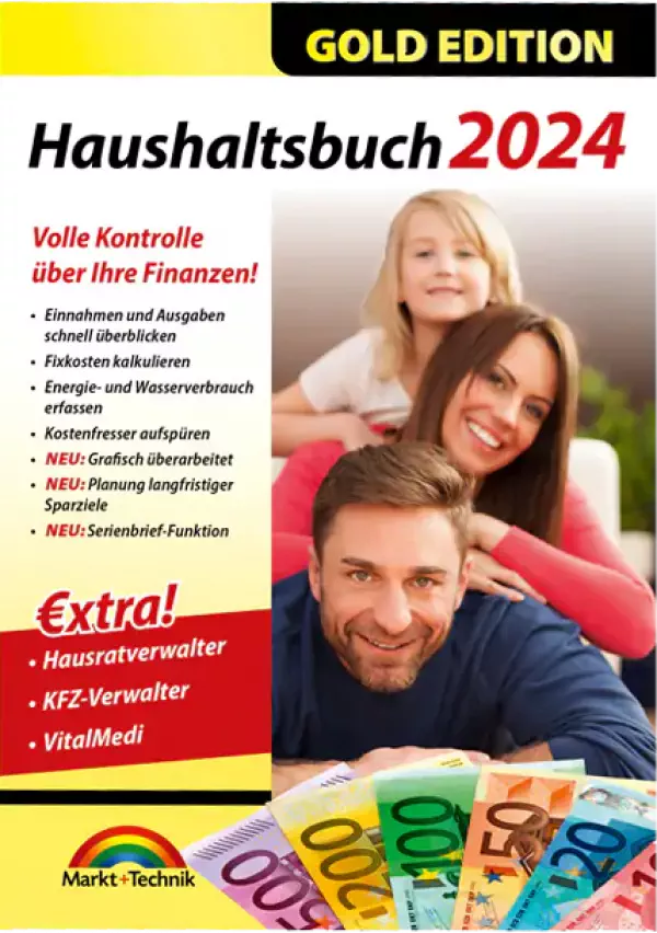Haushaltsbuch 2024 - Gold Edition