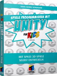 Spiele programmieren mit Unity für Kids, ISBN: 978-3-7475-0170-2, Best.Nr. ITP-0170, erschienen 01/2021, € 24,99