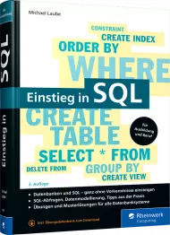 Einstieg in SQL, ISBN: 978-3-8362-8815-6, Best.Nr. RW-8815, erschienen 05/2022, € 29,90