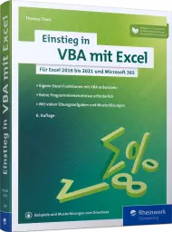 Einstieg in VBA mit Excel, ISBN: 978-3-8362-9059-3, Best.Nr. RW-9059, erschienen 08/2022, € 19,90