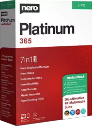 Nero Platinum 365 für 1 PC 1 Jahr, EAN: 4052272002448, Best.Nr. SO-2757, erschienen 09/2019, € 49,95