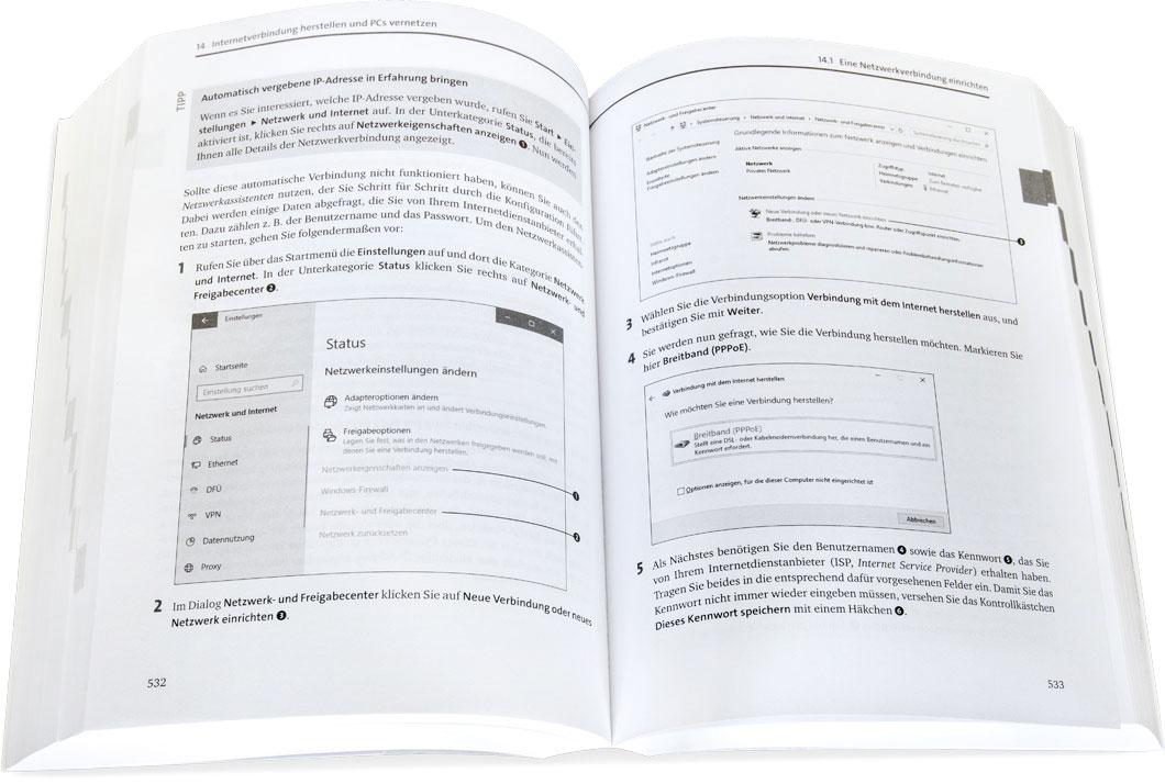 Blick ins Buch: Windows 10 - Das große Handbuch