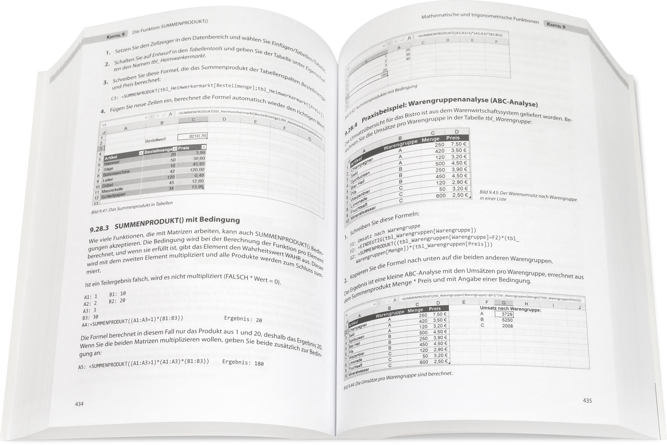 Blick ins Buch: Excel - Formeln und Funktionen