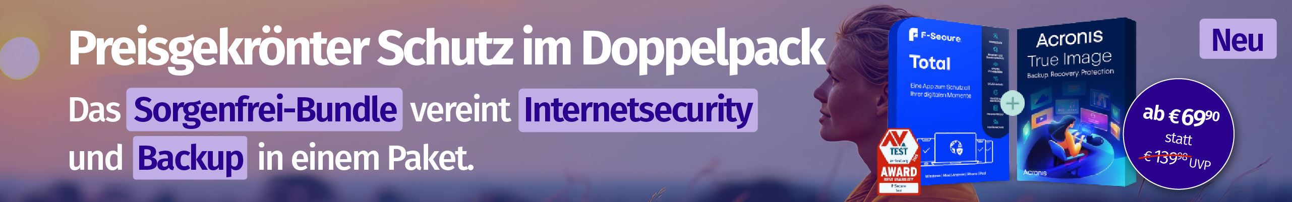 Schutz vor Viren und Datenverlust: Internetsecurity & Backup in einem Bundle