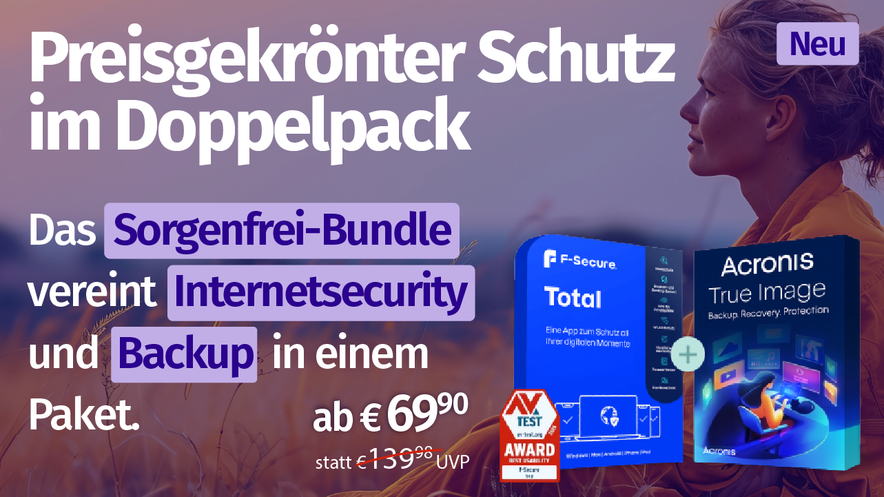 Schutz vor Viren und Datenverlust: Internetsecurity & Backup in einem Bundle