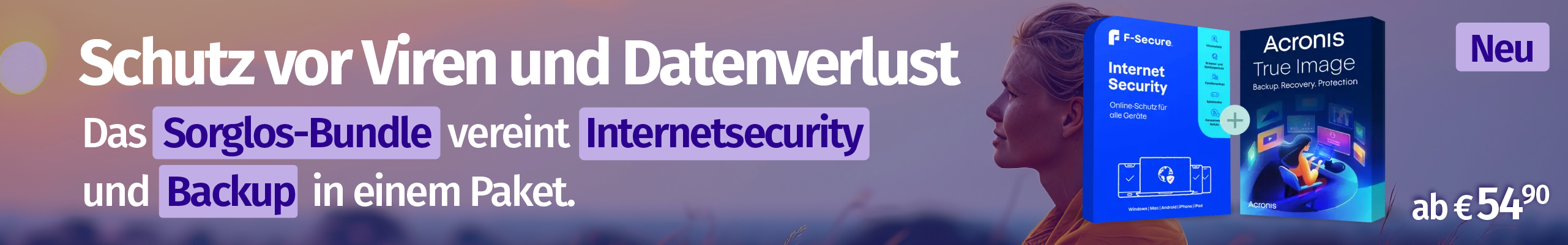 Schutz vor Viren und Datenverlust: Internetsecurity & Backup in einem Bundle