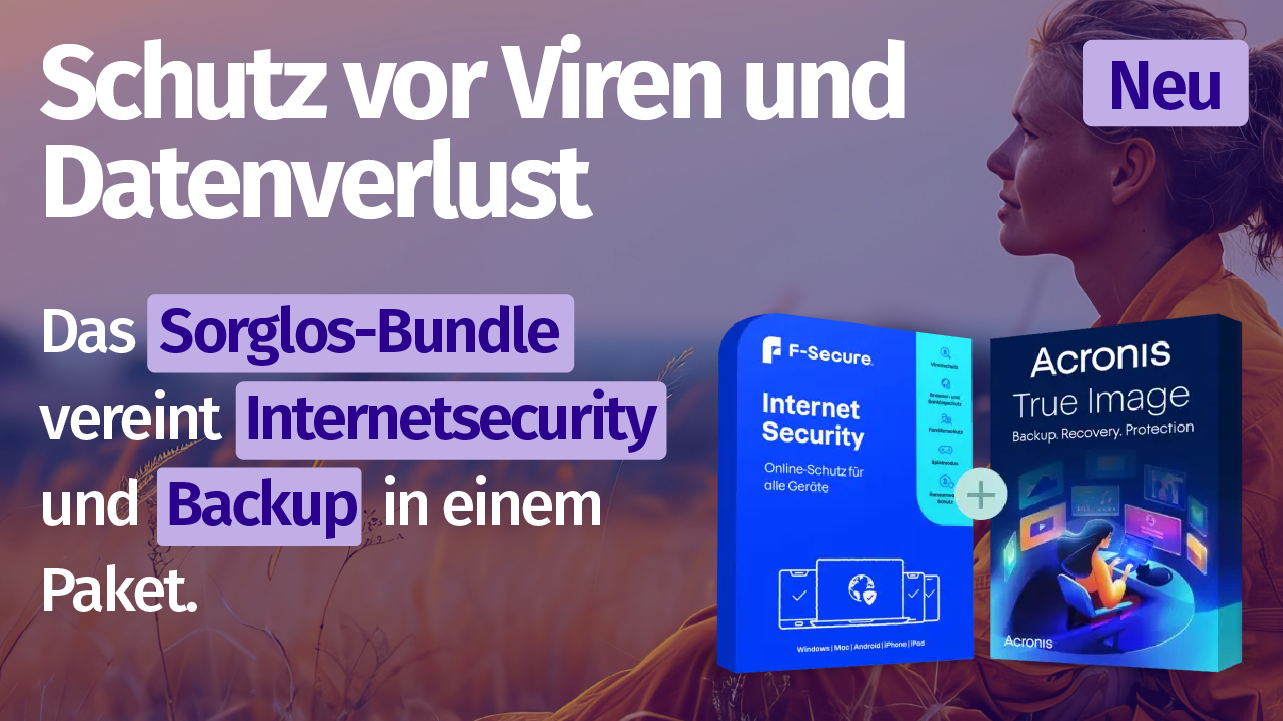 Schutz vor Viren und Datenverlust: Internetsecurity & Backup in einem Bundle
