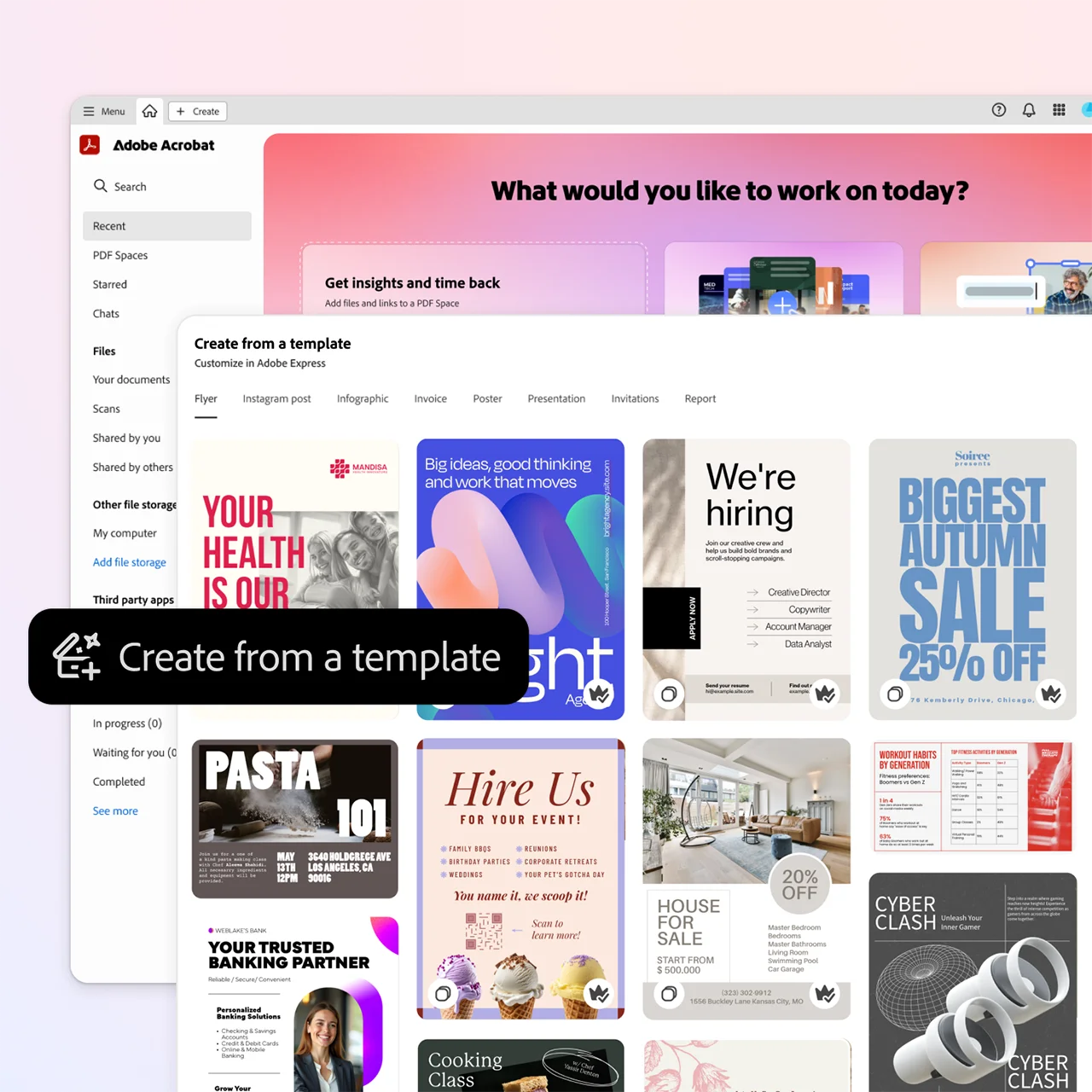 Adobe Acrobat Studio Inhalte mit Adobe Express erstellen