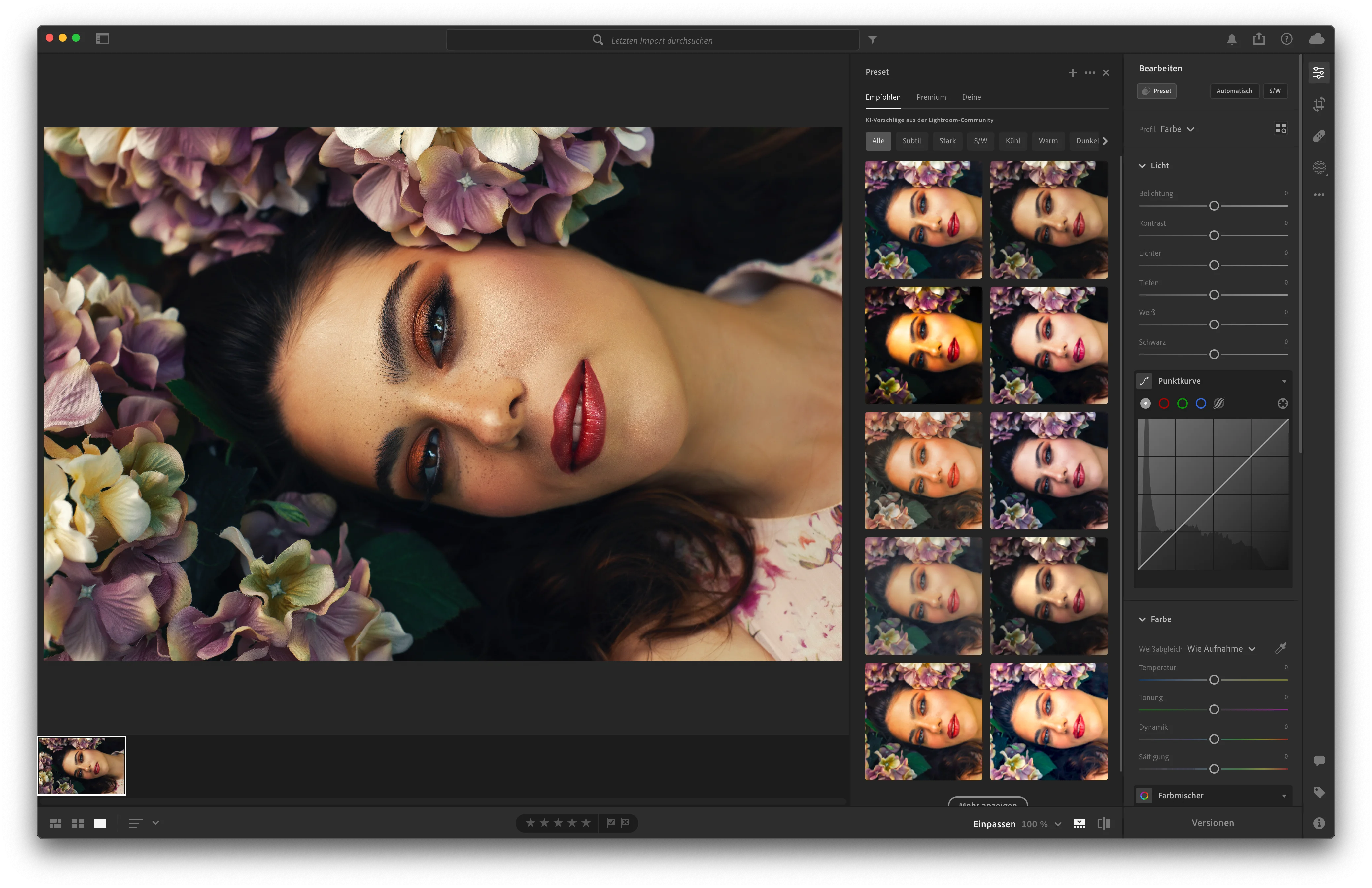 Bildbearbeitung mit Presets in Lightroom CC