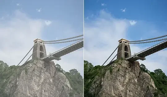 Dunst und Farbränder entfernen