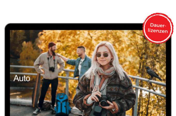 Bild mit animierter Retusche