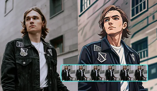 Anime-Video-Effekt mit KI