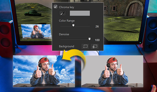Aufnahme mit Chroma Key CyberLink Screen Recorder – Aufnahme mit Chroma Key