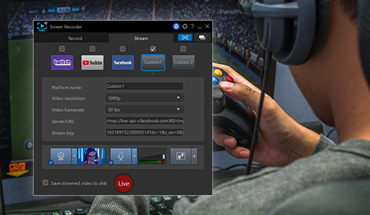 CyberLink Screen Recorder - Echtzeit Webcam- & Mikrofon-Vorschau